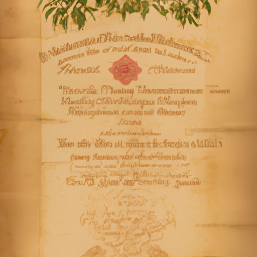 1. An image of an ancient Wedding Ketubah from the 19th century