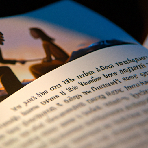 תמונה של ספר סיפורים נפתח לדף עם איור כובש, המסמל את כוחו של נרטיב במצגת