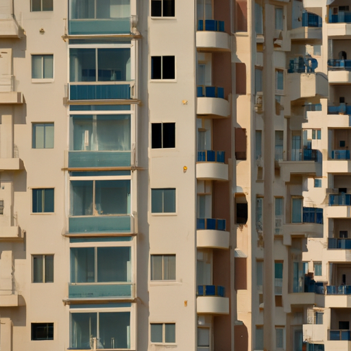 צילום של בניין דירות בישראל ללא מרחבים מוגנים.